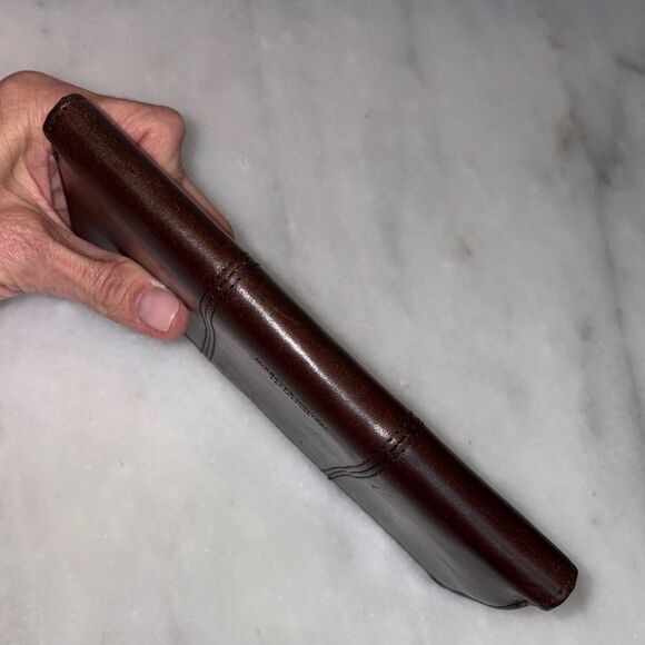 Mundi Wallet Smooth Italian Leather Bifold Compact Snap Flap - Picture 11 of 16